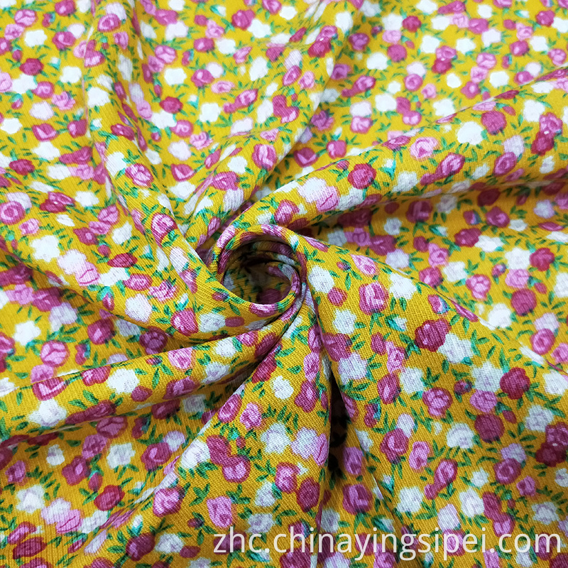 工厂就绪商品小花卉可爱设计棉花印花斜纹斜纹棉花棉斜纹质面料